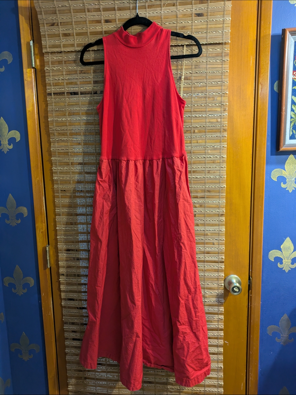 a new day Red Sleeveless Maxi Dress with High Neckline